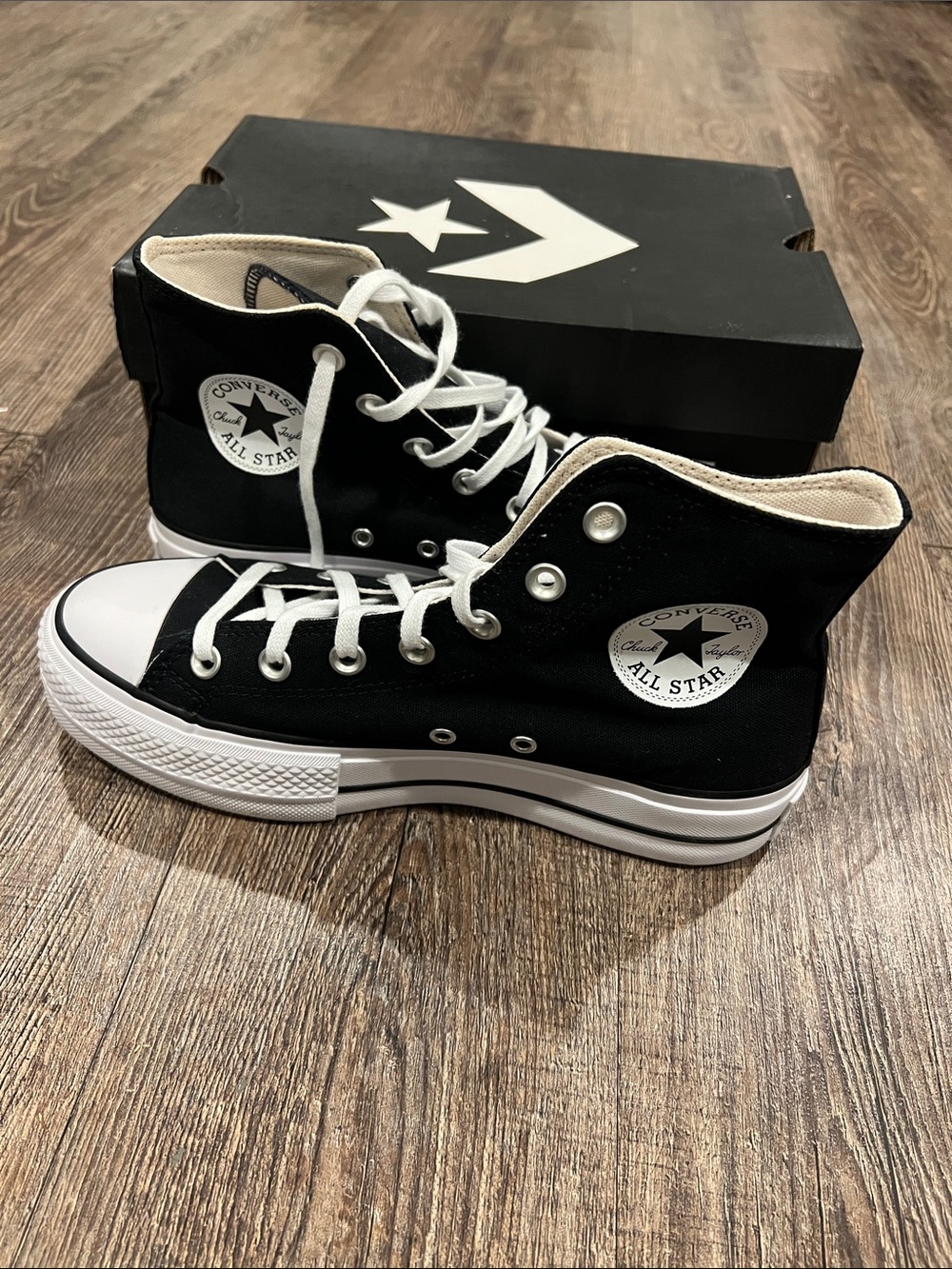 Converse Black & White High Top Sneakers